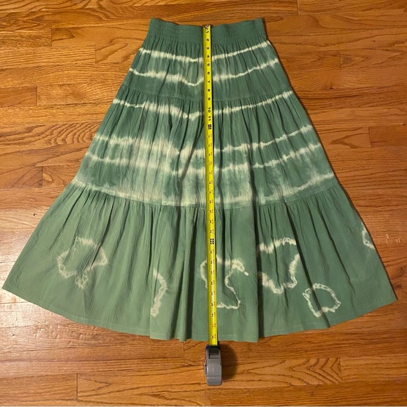 Vintage 3 Tiered Tie Dyed Midi Skirt - Picture 3 of 5